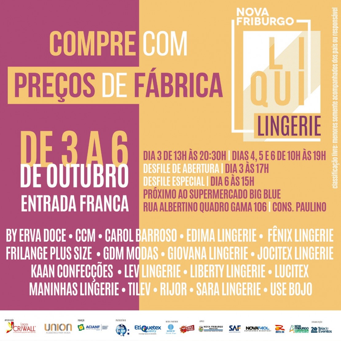 Conselheiro Paulino recebe a primeira feira de varejo do Polo de Moda Íntima  