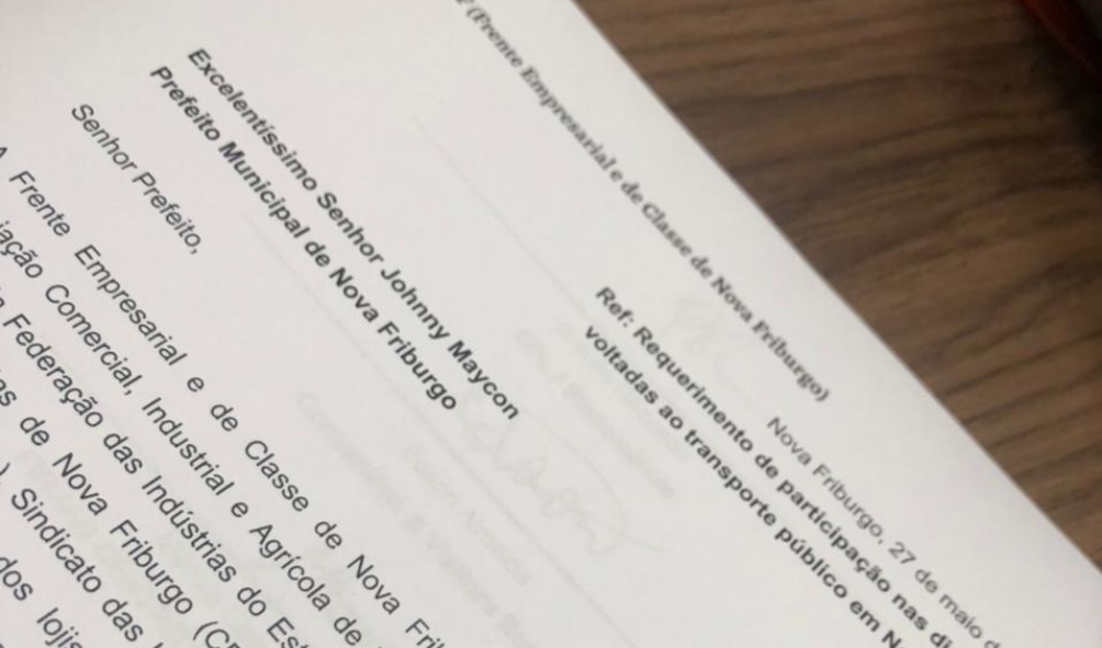 FEC NF protocola ofício na Prefeitura e na Câmara Municipal de Vereadores de Nova Friburgo