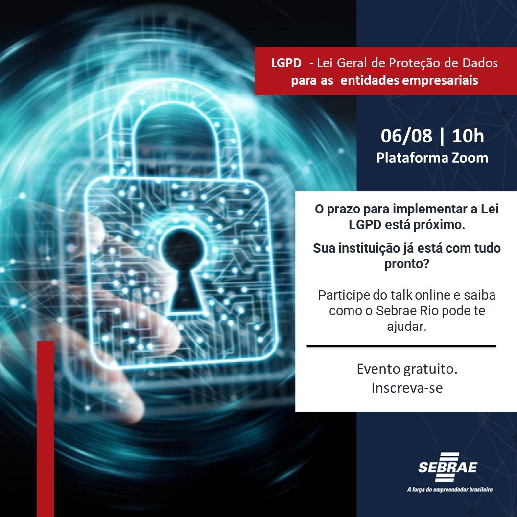 SEBRAE promove Talk Oline sobre LGPD