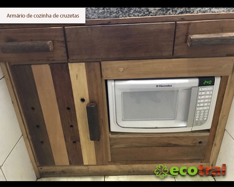 ARMÁRIO DE MADEIRA  RÚSTICA EM DORMENTES OU CRUZETAS